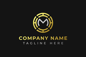 Letters MH Coin Logo