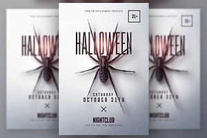 Halloween Minimalist Flyer v2, a Poster Template by Rome B Creation