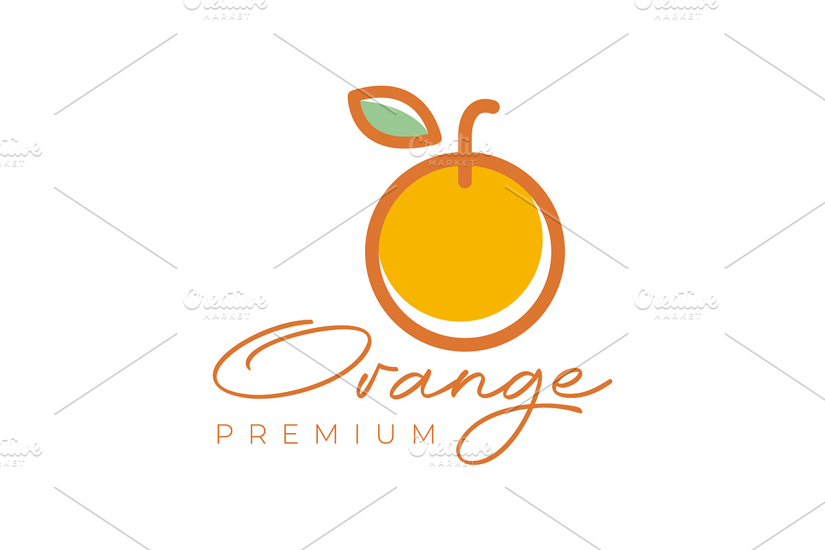 orange fruit fresh simple logo, a Branding & Logo Template by devastd