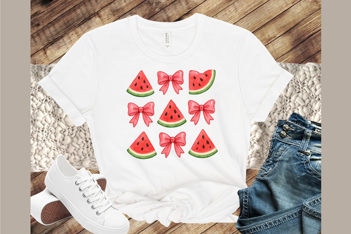 Coquette Watermelon Bows Summer PNG, an Illustration by Sublimation Artist (Photo 7 of 9)