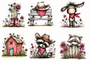 Whimsical floral western clipart, an Illustration by Designworld (Thumbnail 4 of 8)