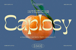 Caplosy - Trippy Font, a Serif Font by Craft Supply Co.