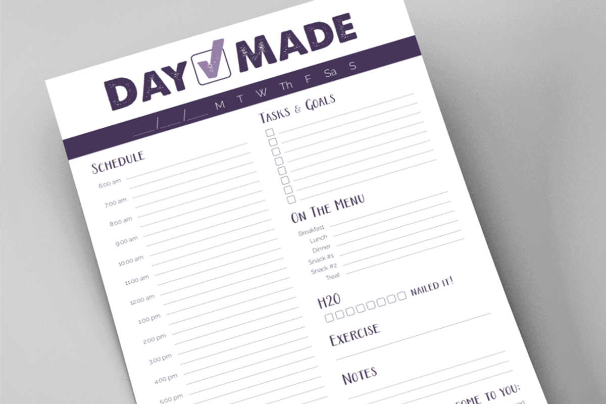 Daily Planner Printable, 4 Sizes, a Templates & Theme by Ember & Co (Photo 3 of 6)