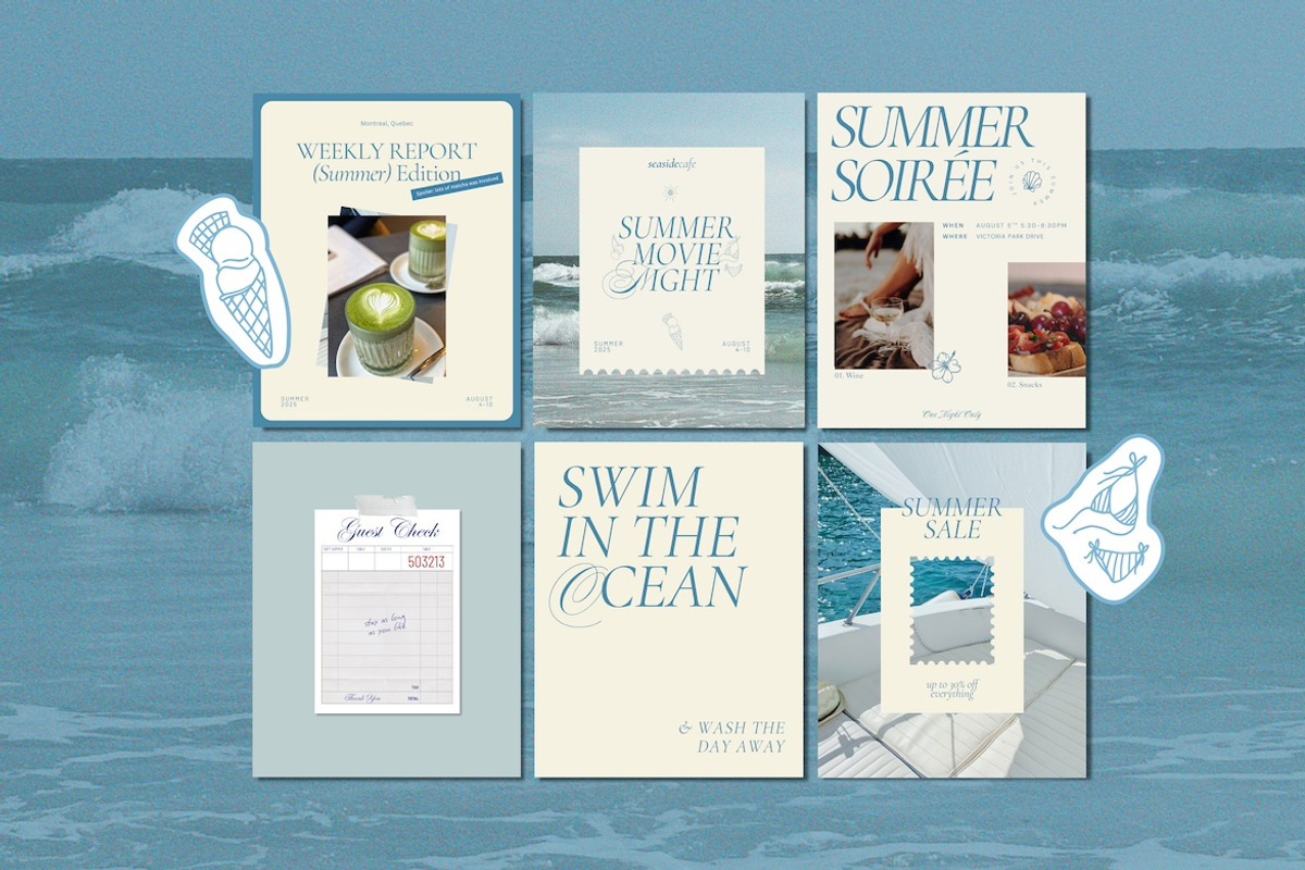 Coastal Instagram Canva Templates preview 7