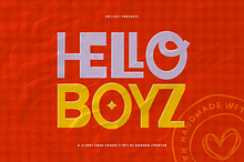 Hello Boyz - Quirky Hand Drawn Fonts