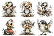 Whimsical Spring Chick Clipart, an Illustration by Daily.Designs (Thumbnail 3 of 7)