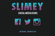 Slimey Social Media Icons, an Icon by Aurum Creative (Thumbnail 2 of 7)