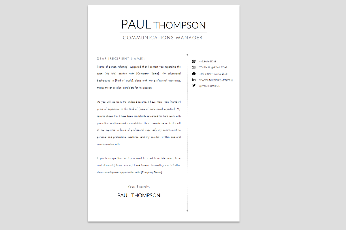 Resume Template + Cover Letter WORD, a Resume Template by PAPPERMINT RESUME STUDIO (Photo 4 of 4)