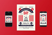 Vintage President’s Day Flyer Set, a Flyer Template by Aiyari Graphic (Thumbnail 1 of 3)