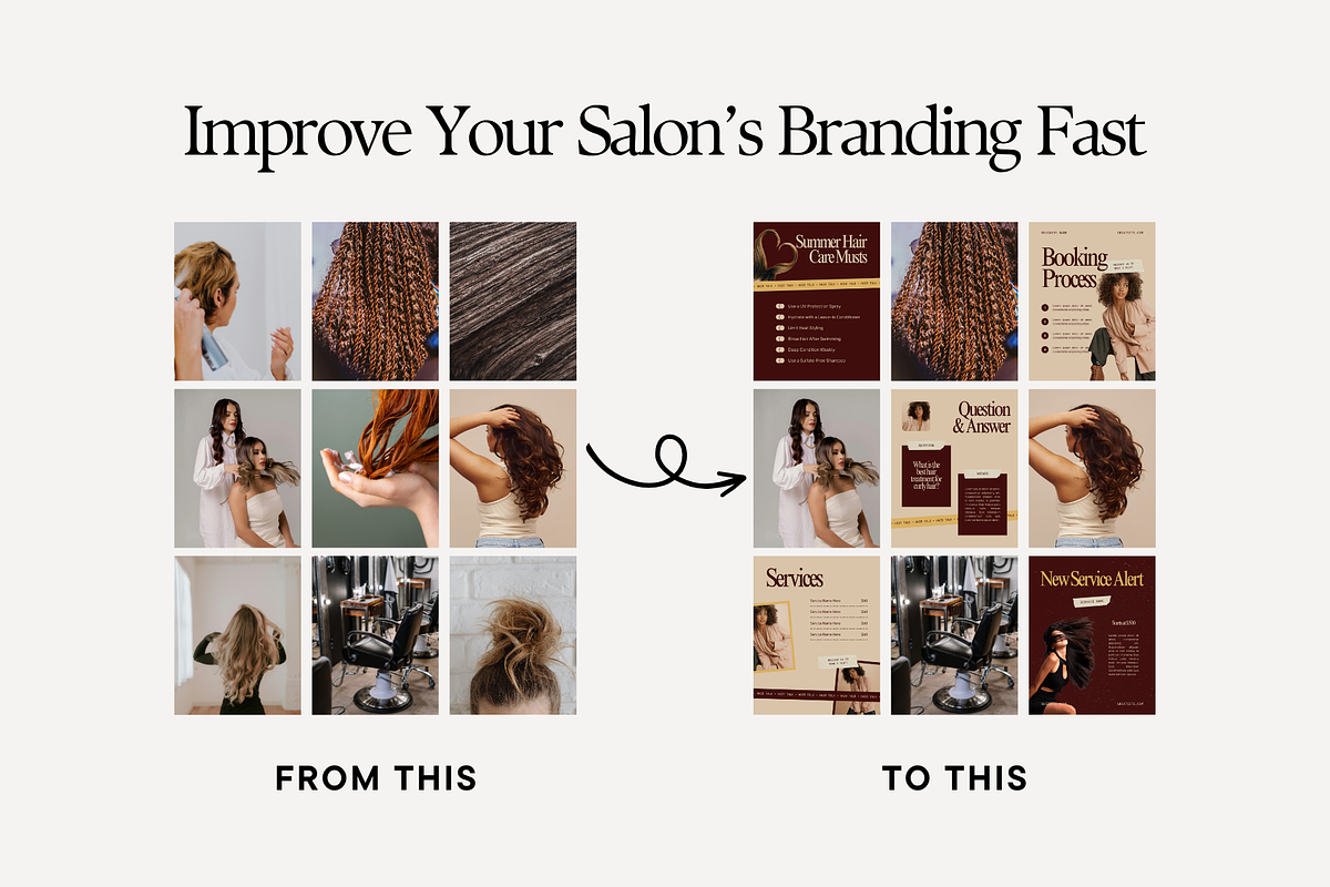 Luxury Hair Instagram Templates, a Social Media Template by Anna Design Studio (Photo 8 of 9)