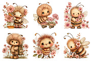 Whimsical Fuzzy Bee PNG Clipart, a Seasonal Illustration by Daily.Designs (Thumbnail 4 of 5)