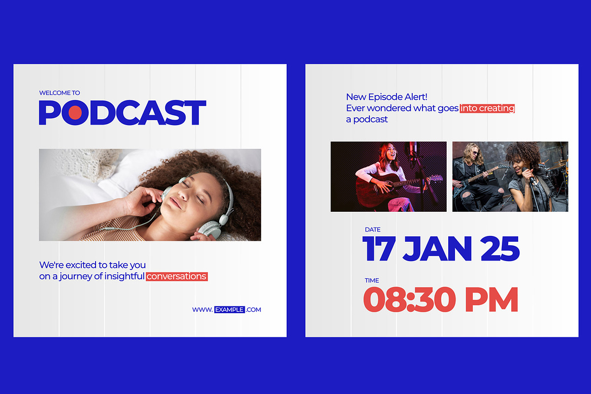 Podcast Social Media Post Template, an UI Kit Template by ContestDesign (Photo 2 of 6)