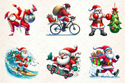 Funny Athlete Santa Clipart Sublimat, an Illustration by CreationArt (Thumbnail 3 of 5)
