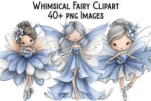 Whimsical Fairy Clipart, an Illustration by Pixels.Craft