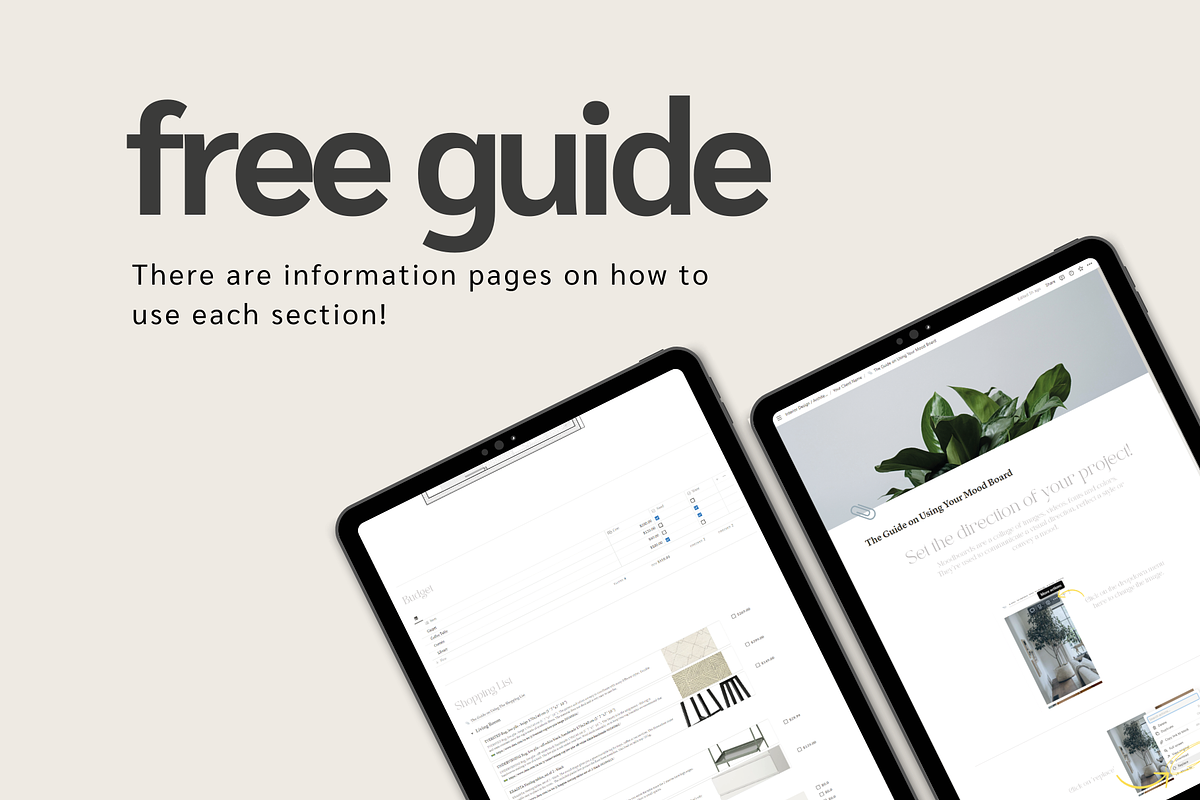 Interior Designer Notion Template, a Presentation Template by yesitisprintable (Photo 3 of 6)
