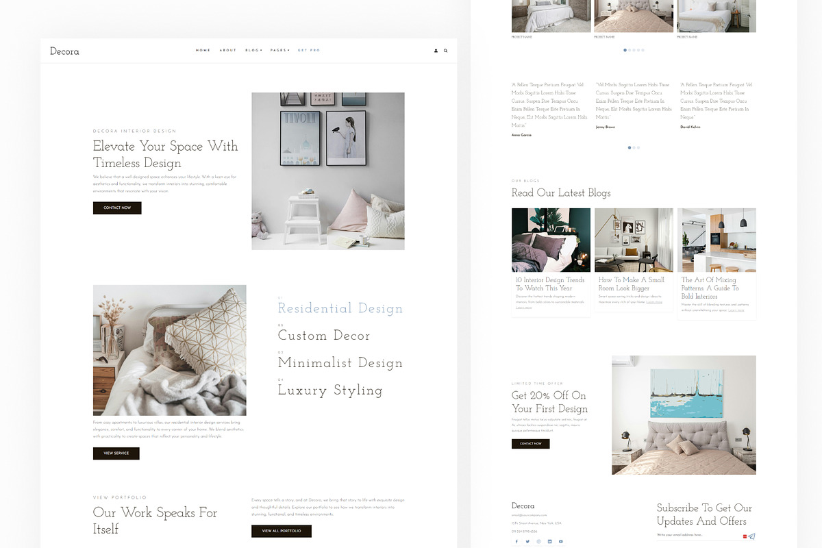 Decora - Interior Design HTML CSS preview 2
