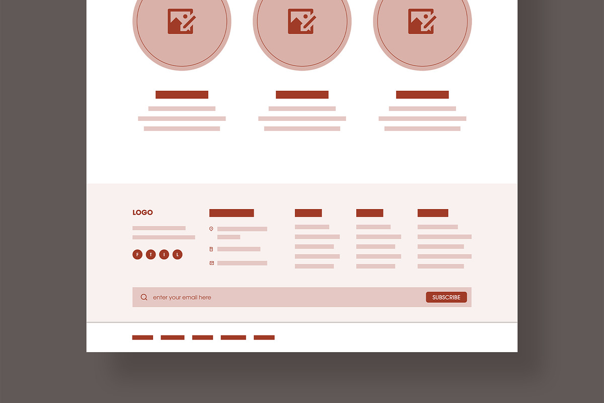 Modern Wireframe Landing Page Layout, a Wireframe Template by MightyDesign (Photo 6 of 9)