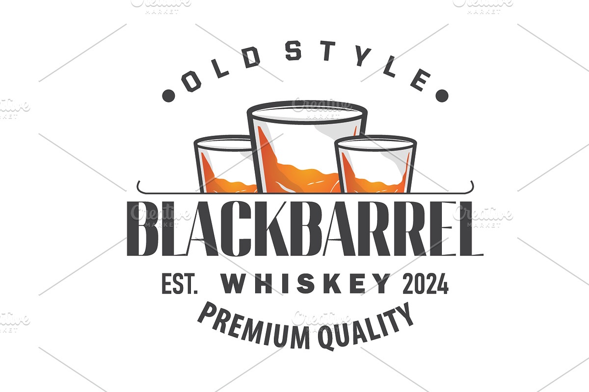 whiskey logo bourbon drink design, a Branding & Logo Template by Maylianaw28