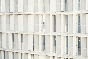 Minimalist white facade pattern, an Architecture Photo by SkyNext
