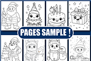 Kawaii Christmas Coloring Book, an Animal Illustration by Design Home (Thumbnail 3 of 3)