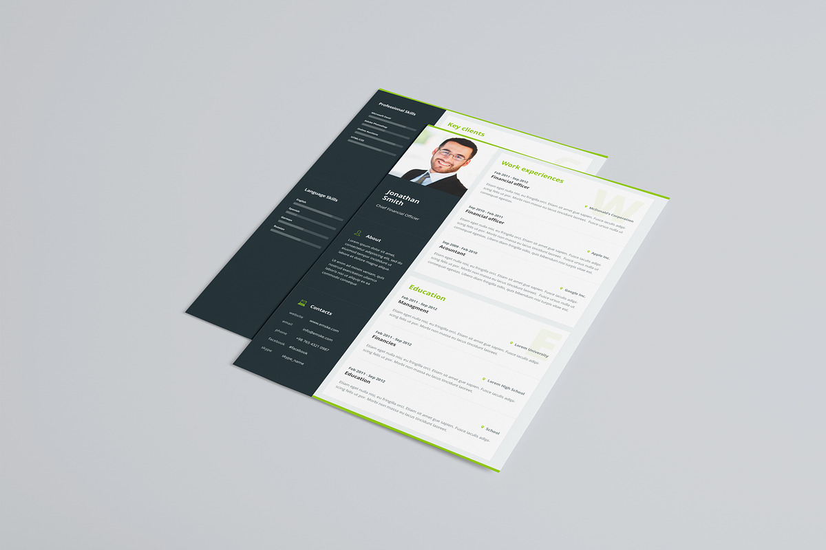 Resume / CV - Pro Material, a Resume Template by 3Angle (Photo 3 of 5)