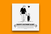 Fathers Day Social Media Post Banner, a Social Media Template by nandinigraphics (Thumbnail 1 of 4)