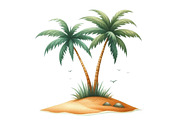 Summer Palm Tree Clipart, an Illustration by Designking (Thumbnail 4 of 4)