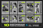 10 Retro Social Posts & Stories, a Websites & App Template by Parisa-Artstudio (Thumbnail 1 of 5)