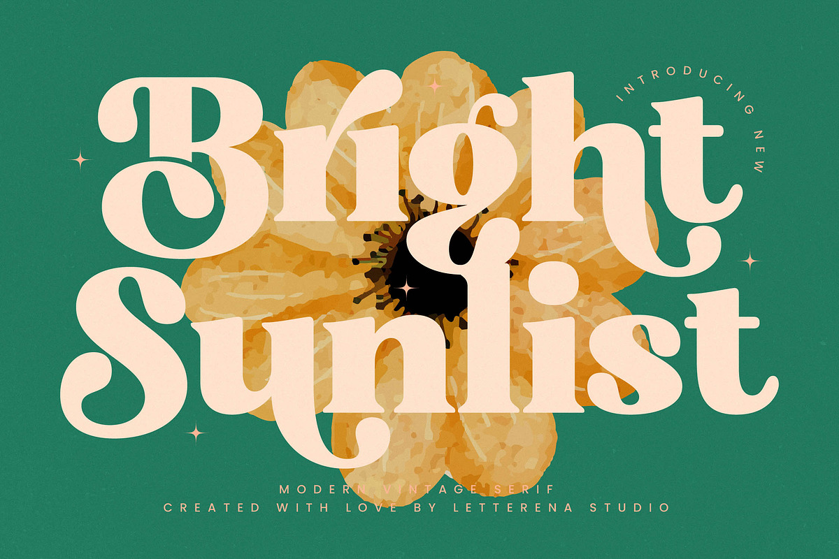 Bright Sunlist Modern Vintage Serif, a Serif Font by Letterena Studios (Photo 1 of 15)
