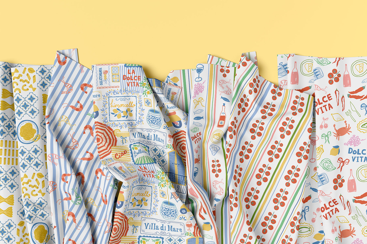 Italian summer - Dolce Vita pattern, a Pattern Graphic by Tani Kuzminka (Photo 7 of 29)