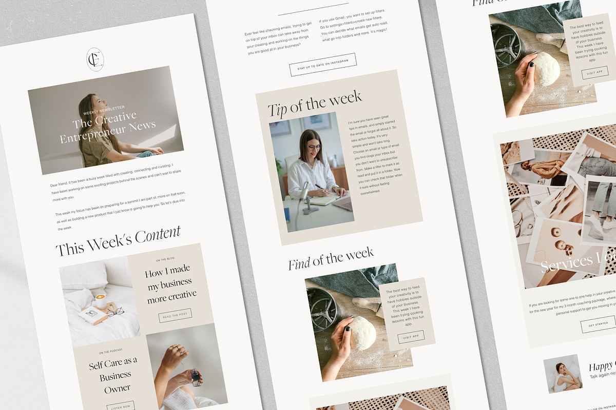 Flodesk Weekly Newsletter Template, an Email Template by Tabitha Emma (Photo 2 of 7)