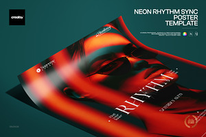 Neon Rhythm Sync Poster Template, a Poster Template by creatsy5