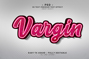 Vargin 3D Editable Psd Text Effect, a Layer Style Add-On by Md Jahidul99