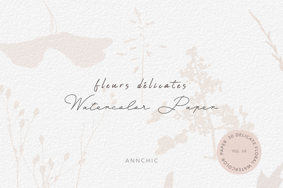 BUNDLE Floral watercolor paper, a Texture Illustration by Anna Sokol (Photo 58 of 71)