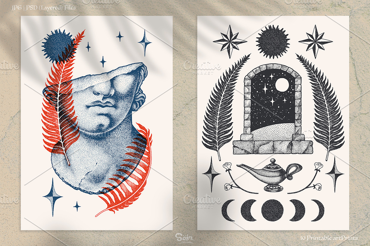 Pointillism graphics, a Decorative Illustration by Soir Creative (Photo 4 of 13)