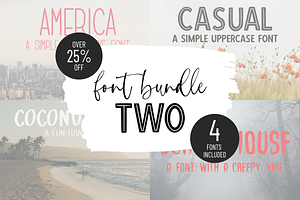 FONT BUNDLE TWO | 4 handmade fonts