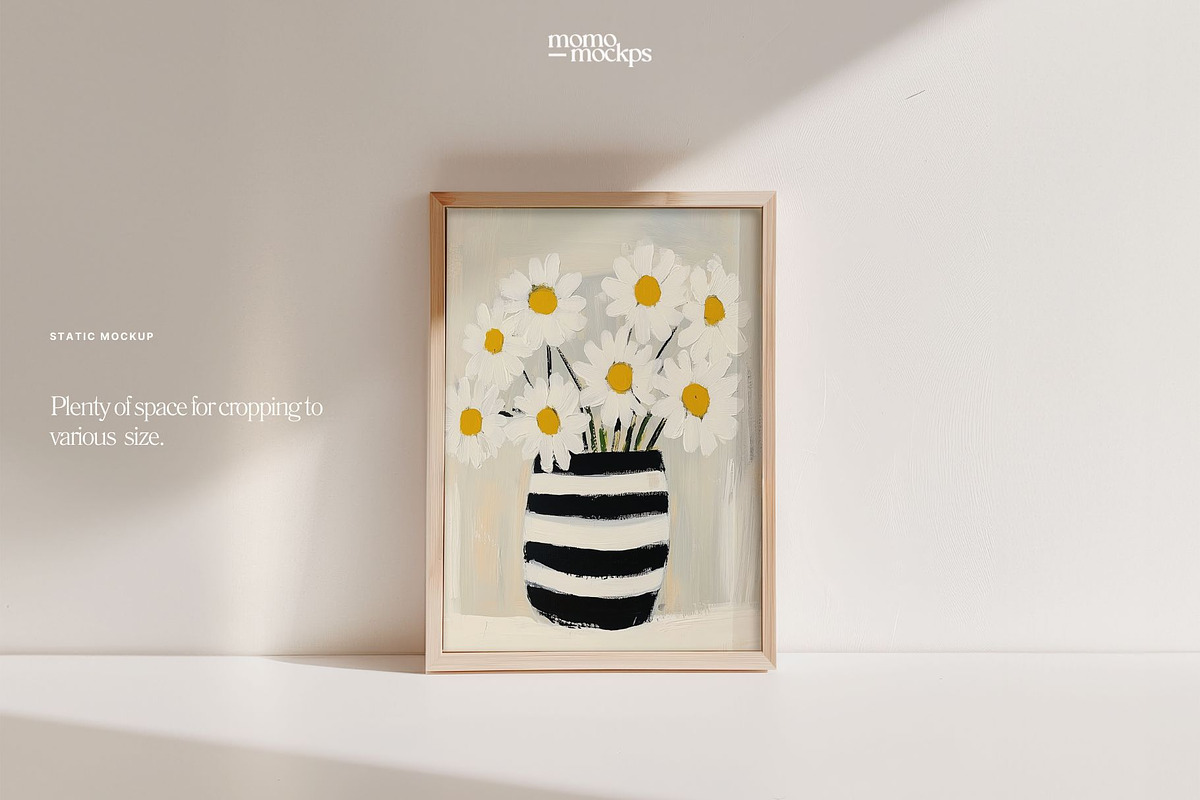 Wood Frame Art Mockup | PSD A4, a Household Mockup by momomockps (Photo 3 of 10)