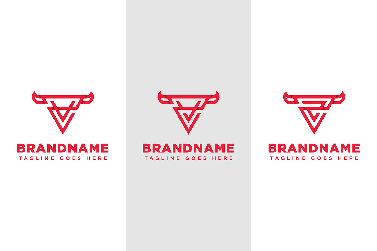 Letters ZV ZY ZZ Bull Triangle Logo, a Branding & Logo Template by Pray Art Design Studio (Photo 1 of 2)