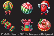 Christmas Candy Sublimation Clipart, an Illustration by RobertsArt (Thumbnail 5 of 7)