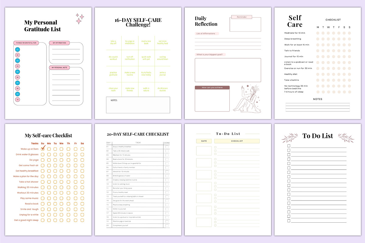 2025 Self Care & Wellness Planner, a Stationery Template by Shumaya (Photo 7 of 7)