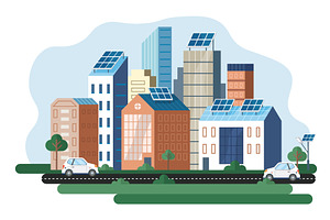 Clean sustainable energy generation, an Illustration by robuart