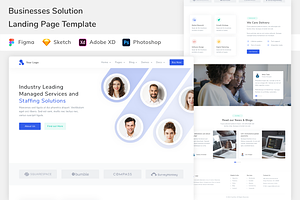 Businesses Solution Landing Page UI