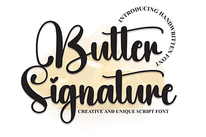 Butter Signature Script Font