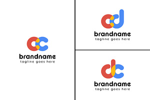 Letters cc cd dc Playful Logo, a Branding & Logo Template by Pray Art Design Studio