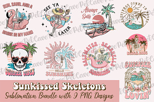 Sunkissed Skeleton SublimationBundle, a Graphic by Pet Cave