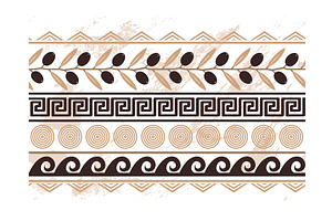 Greek Symbols Decorative Border, an Illustration by Toltemara