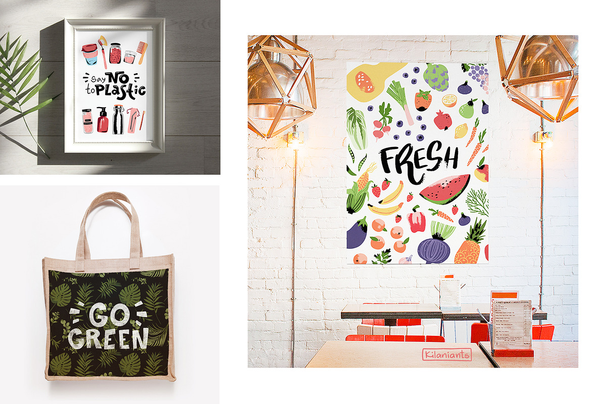 Zero Waste Eco Living Kit, a Food Illustration by kilaniants (Photo 11 of 12)
