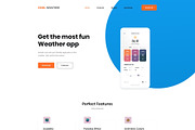 Cool Weather  App Landing Design, an UI Kit Template by ArtGalaxy (Thumbnail 2 of 2)