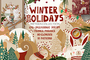Winter holidays. Christmas pattern, a Pattern Graphic by Lineli (Thumbnail 1 of 15)