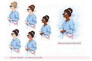 coffee girl clipart png, a Person Illustration by Parinaz Wadia Design (Thumbnail 3 of 10)